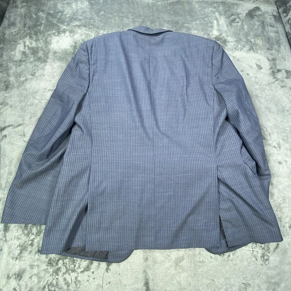 Joseph Abboud Blazer Mens 42R Blue Lanificio Stripe Sport Coat VTG 130s Wool USA